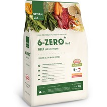 네츄럴랩 강아지 전연령 유기농 70% 6제로 PLUS 02 사료 소고기, 소, 1개, 2kg