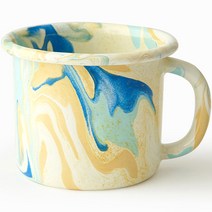 본에나멜웨어 뉴 마블 라지 머그컵 300ml, 크림레몬, 1개