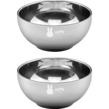 레이저 미피 스텐 이중 대접, 2개