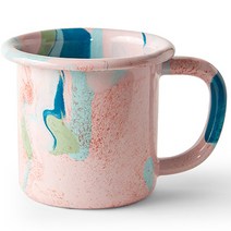 본에나멜웨어 뉴마블 스몰 머그컵 250ml, 블러쉬핑크, 1개