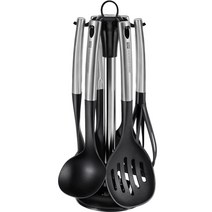 까사니 코렌테 키친툴 세트, 혼합색상, 국자 + 요리스푼 + 뒤집개 + 면국자 + 건지개 + 거품기 + 전용스탠드