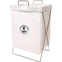 생활공식 손잡이 스탠드 대용량 빨래바구니, 화이트