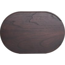 플라라 카페 원목 월넛 NC 타원형 트레이, 혼합색상