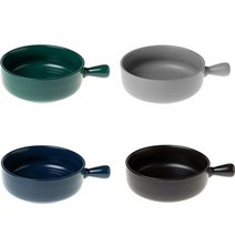 티온스 T40 손잡이그릇 면기 앞접시 오븐용 파스타그릇 4종, 그린, 그레이, 네이비, 블랙, 1세트