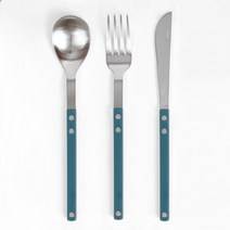 쌍띠에 보겐 커트러리 3종 세트 샤틴, 디너 스푼 + 디너 포크 + 디너 나이프, 아쿠아