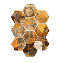 데코피디 육각 타일 방수 스티커 10p, LB034