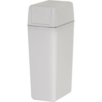 레마 푸시 휴지통 사각 20L, 실버화이트, 1개