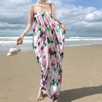 비첼라 비비에모 리프록 실키 허니문 비치 롱 원피스 02733