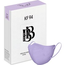 비앙브리제 프리미엄 방역용 마스크 성인용 KF94 대형, 10개입, 1개, 스토크 퍼플