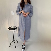 노베큘 스트라이프 롱 원피스 cpops8488c31