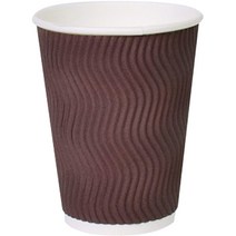 칼라컵 3중 단열 웨이브 종이컵 브라운 390ml, 250개