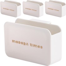 솔브리빙 모던타임즈 주방 냉장고 선반 양념 소스 홀더 트레이 수납 걸이 정리 거치대 4p, 백색