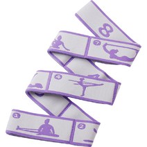 라이프스윗 요가 무용 탄성 스트랩 스트레칭 근력운동 저항 밴드 8단계, 퍼플 그레이