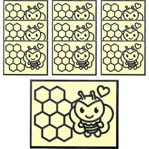 민화샵 포일아트 스티커, 허니비, 10개
