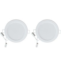 루시아 LED 방습 욕실 매입등 다운라이트 외경 115mm J048-DL176-4000 주백색 8W, 2개