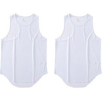 남성용 스포츠 레이어드 메쉬 롱 망고나시 2p