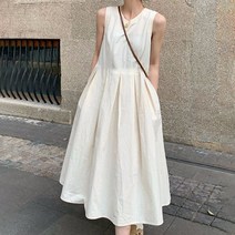 엘쏘 브레이크 프렌치 민소매 원피스