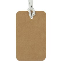 아이엔피 무지 라벨택 귀도리 3 x 5 cm, 크라프트, 300개