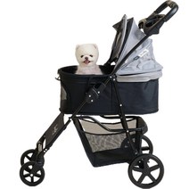 울리 반려동물용 이지폴딩 쁘띠 유모차, 그레이