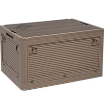 캠핑바이브스 캠핑용 폴딩박스 84L 우드 상판, 샌드 베이지, 1단