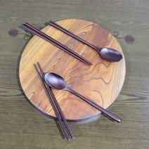 남원목기공예사 옻칠 수저 2벌 세트, 숟가락 2p + 젓가락 2p