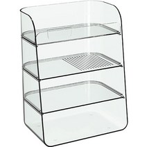 에버하우스 다용도 테이블 화장품 정리 4단 수납함, 투명, 1개