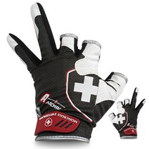 몽크로스 3컷 낚시장갑 좌우세트 GC-301BW, 블랙 + 화이트