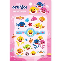 에이프릴코리아 핑크퐁 아기상어 키즈 바디스티커 BS01T, 행복한 아기상어 가족, 1개