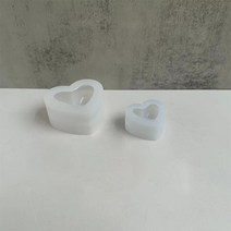 홈플로우 귀여운 아로마 향 석고 실리콘 몰드 하트 세트