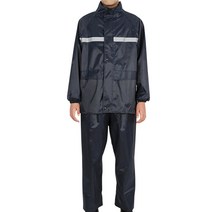 남성용 고급형 오토바이 방수 우의 상하의 세트, 네이비