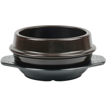 해피정 직화찌개솥 해장기 A 진뚝배기 + 멜라민 받침 세트, 6호, 1세트