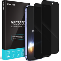 MECSEED 6Dx 템퍼드 사생활 프라이버시 풀커버 강화유리 휴대폰 액정보호필름, 2개