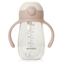 마더케이 유아용 허그 추 빨대컵 300ml, 1개, 핑크베이지