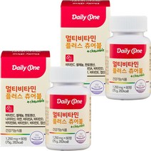 데일리원 멀티비타민 플러스 츄어블, 60정, 2개
