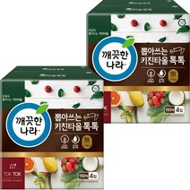깨끗한나라 톡톡 천연펄프 키친타올 150매, 4개입, 2팩