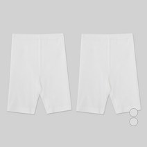 롤리트리 아동용 찰랑 레이온 스판 5부 레깅스 2p 세트