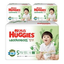 하기스 네이처메이드밤부 밴드형 기저귀 남아용 특대형 5단계(11~16kg), 특대, 102매