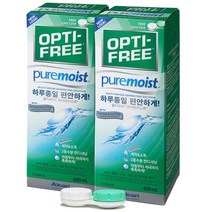 옵티프리 퓨어모이스트 렌즈세정액 420ml x 2p + 렌즈케이스, 1세트