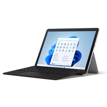 마이크로소프트 2021 서피스 고 3 10.5 + 블랙타입커버, 플래티넘(노트북), 블랙(커버), 펜티엄 골드, 64GB, 4GB, WIN11 Home, 8V6-00010