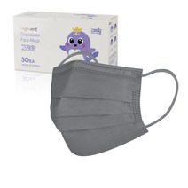 고래마스크 극세사 고래왕 마스크 대형, 30매입, 1개, 라이트그레이