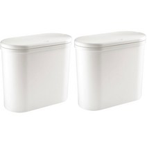 모나코올리브 원터치 와이드 휴지통 10L, 화이트, 2개입
