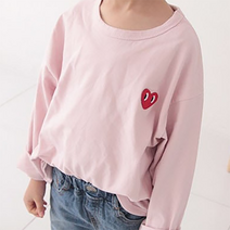 소년마켓 하트자수 랍바티 패밀리 티셔츠