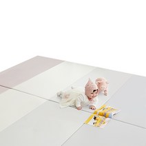 알집매트 실리온 유아폴더매트, 그레이핑크