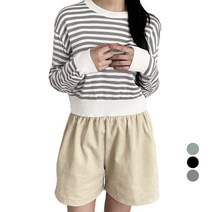여성용 피치 라운드 단가라 니트