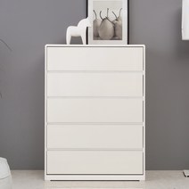 파란들 데일리 5단 하프 서랍장 방문설치, 화이트, 5개
