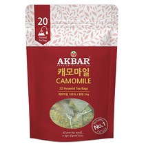 아크바 캐모마일 허브티 피라밋 티백, 1.2g, 20개