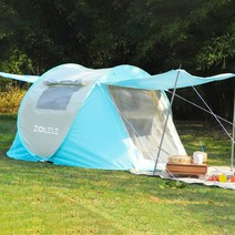 조엘리 마카롱 원터치 캠핑 텐트, 마카롱 블루, 4~6인용