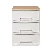 심플 우드상판 3단 서랍장, 혼합색상, 1개
