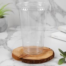 탐사 투명 PET 아이스컵 + 평뚜껑, 400개, 1세트, 410ml