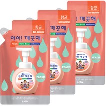 아이깨끗해 거품 핸드 솝리필 모이스처라이징 복숭아향, 200ml, 3개